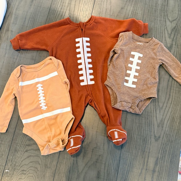 Carter's Other - Football Fleece onesie and bodysuits